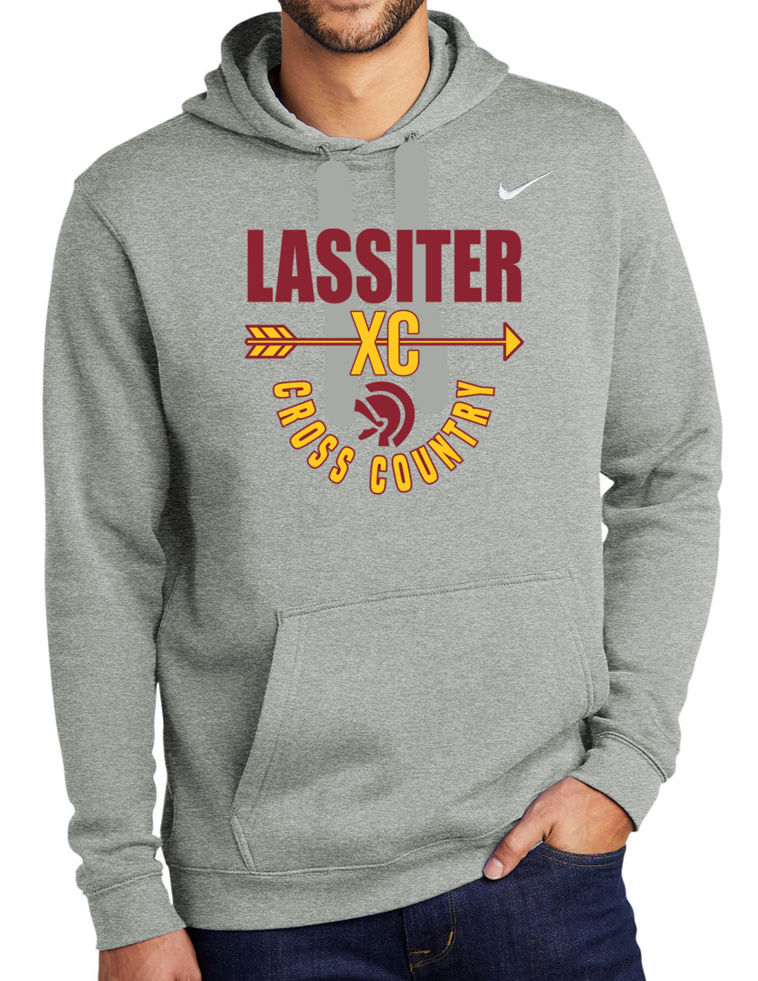 Lassiter Cross Country Nike Cotton Hoodie Sweatshirt