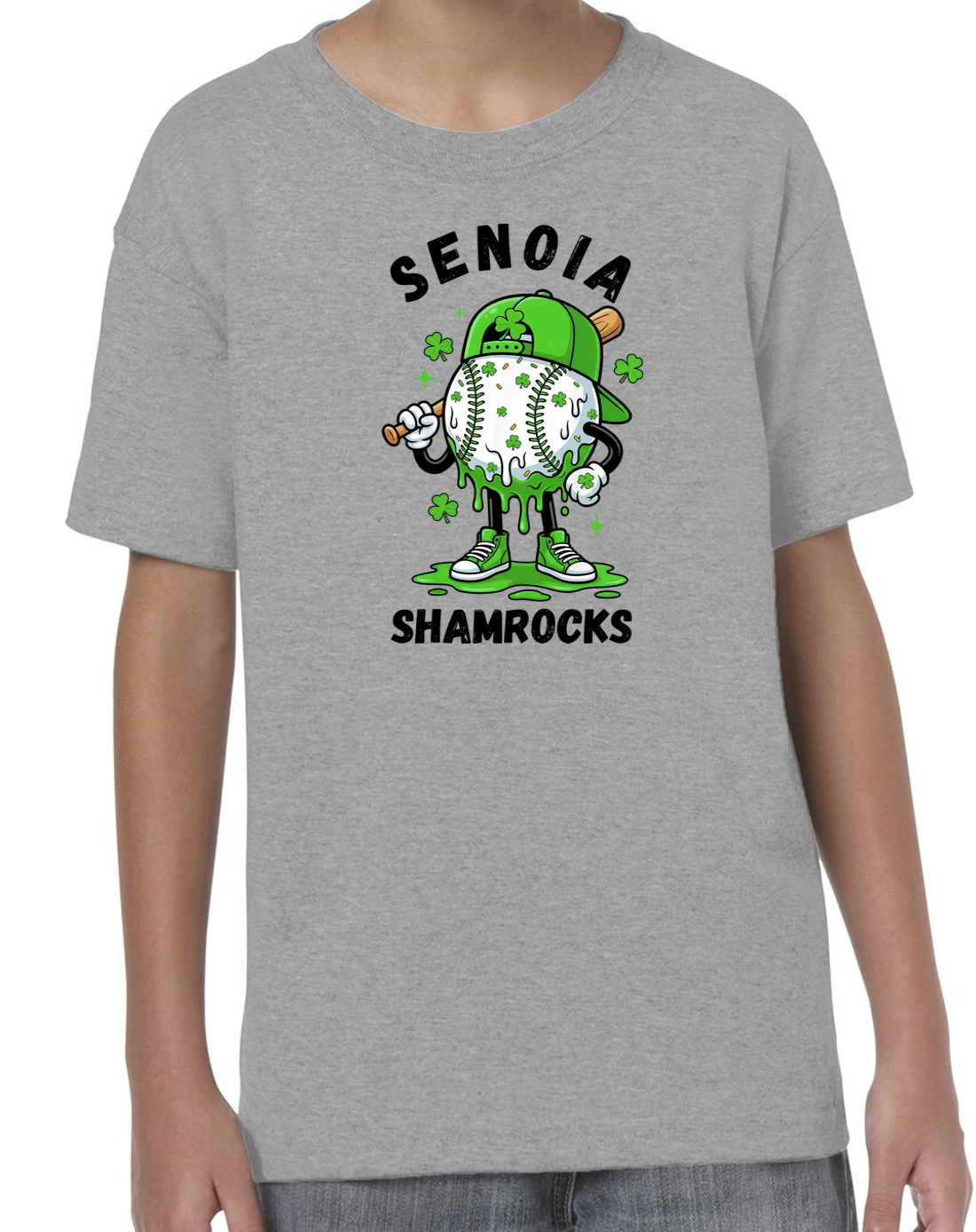 Senoia Shamrock Baseball Guy Toddler Short Sleeve T-Shirt