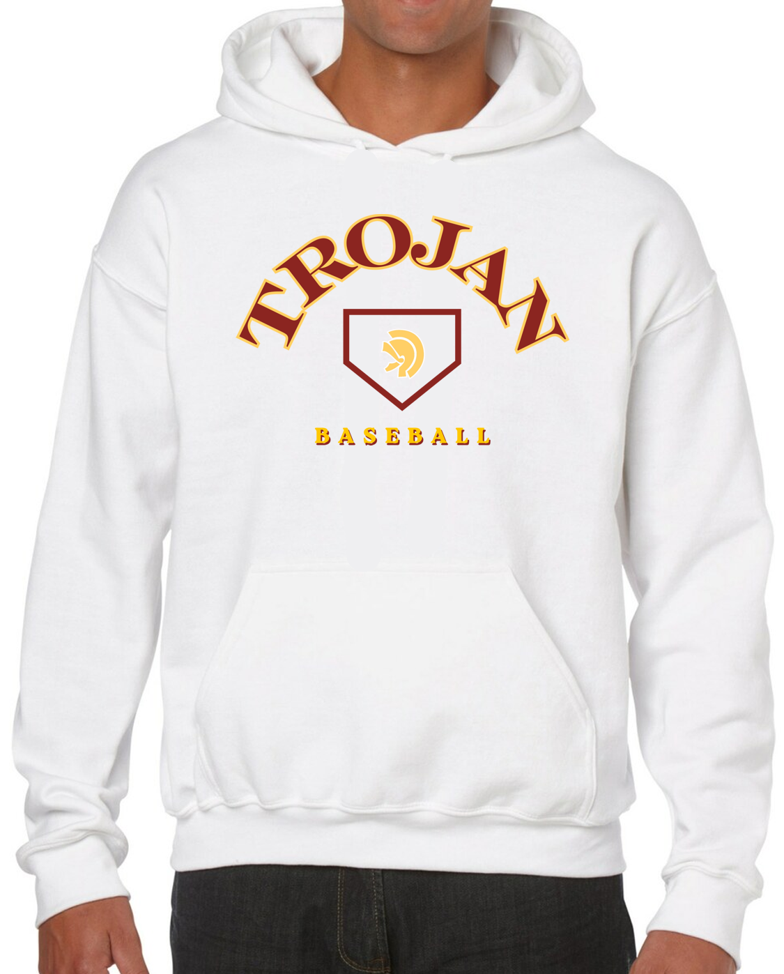 Lassiter Baseball Trojan Cotton Hoodie Sweatshirt
