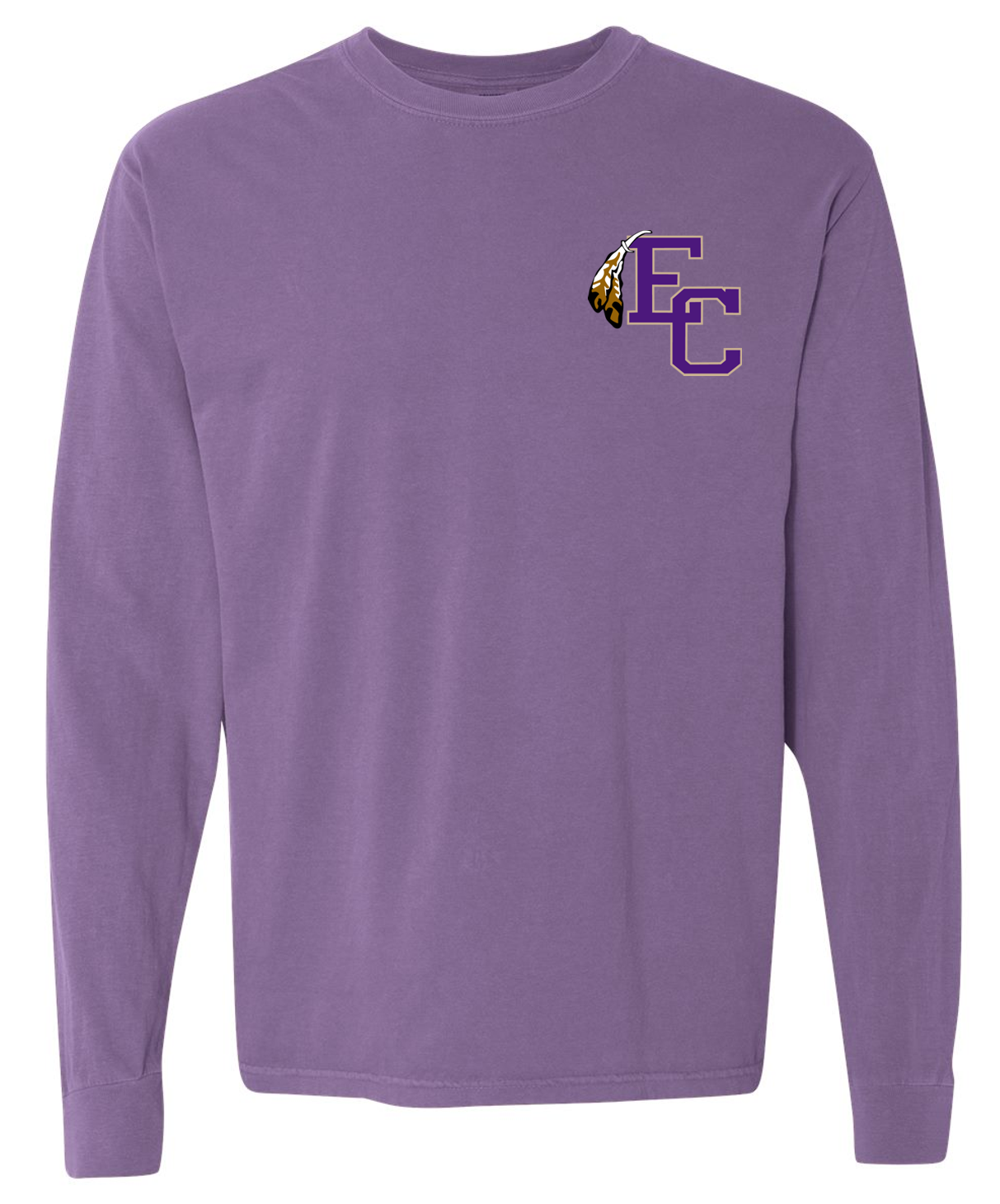EC Middle Pep Squad Circle Dot Comfort Colors Long Sleeve T-shirts