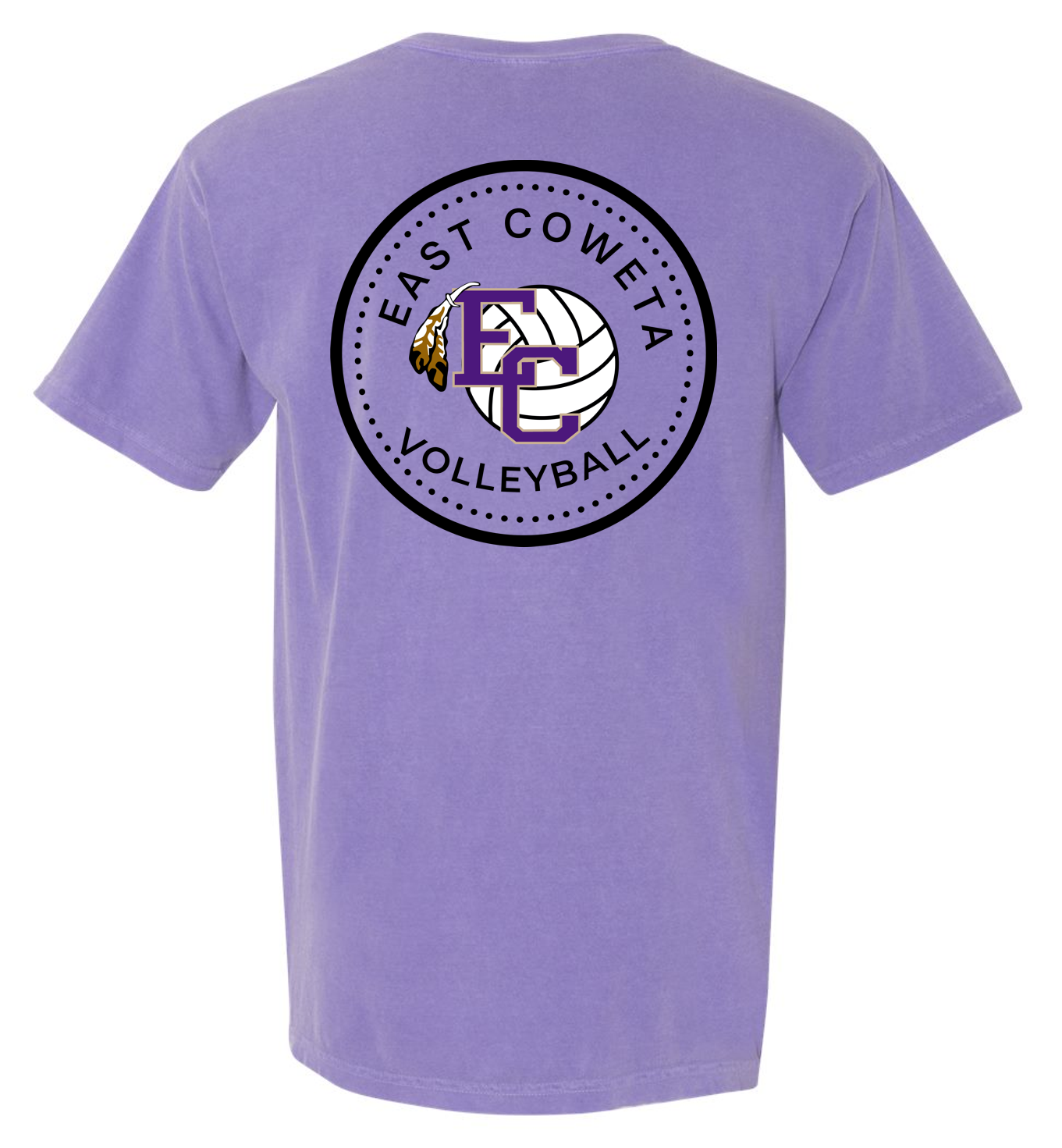 EC High Volleyball Circle Dot Comfort Colors Short Sleeve T-shirts