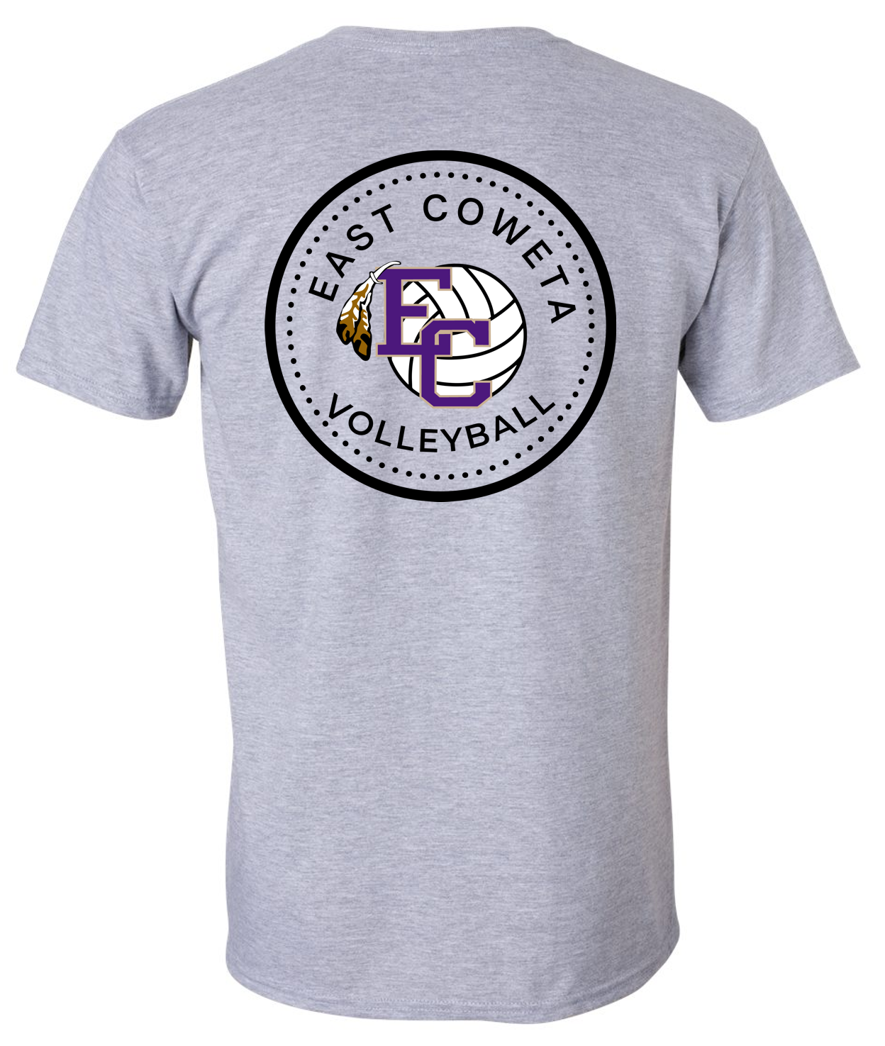 EC High Volleyball Circle Dot Short Sleeve T-shirts