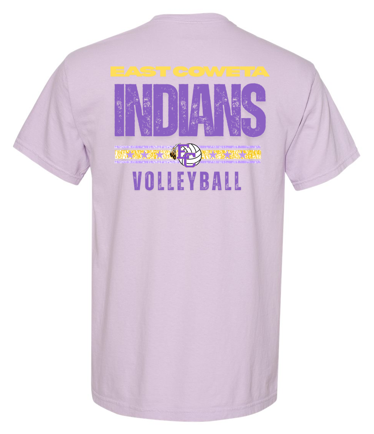 EC High Volleyball Distressed Comfort Colors Short Sleeve T-shirts