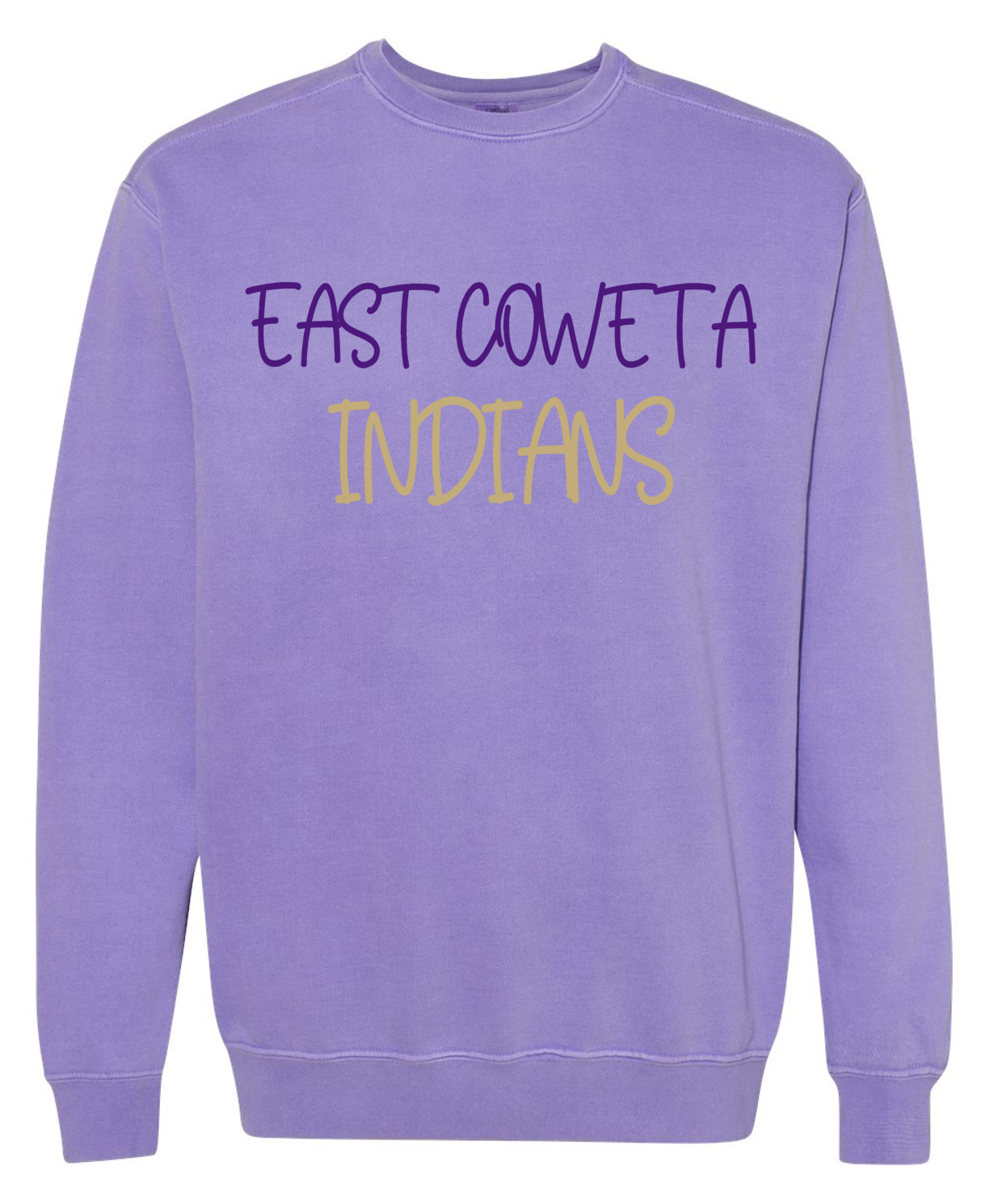 EC High Volleyball 3D Puff Comfort Colors Crewneck Sweatshirt