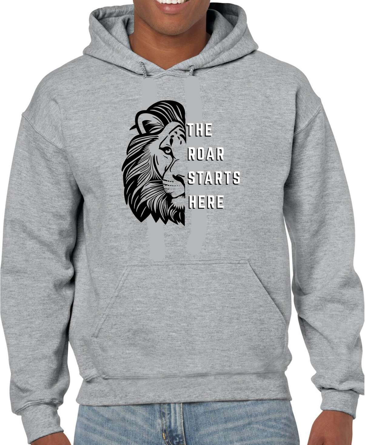 TCS Lower School "The Roar Starts Here Half Lion" Cotton Hoodie