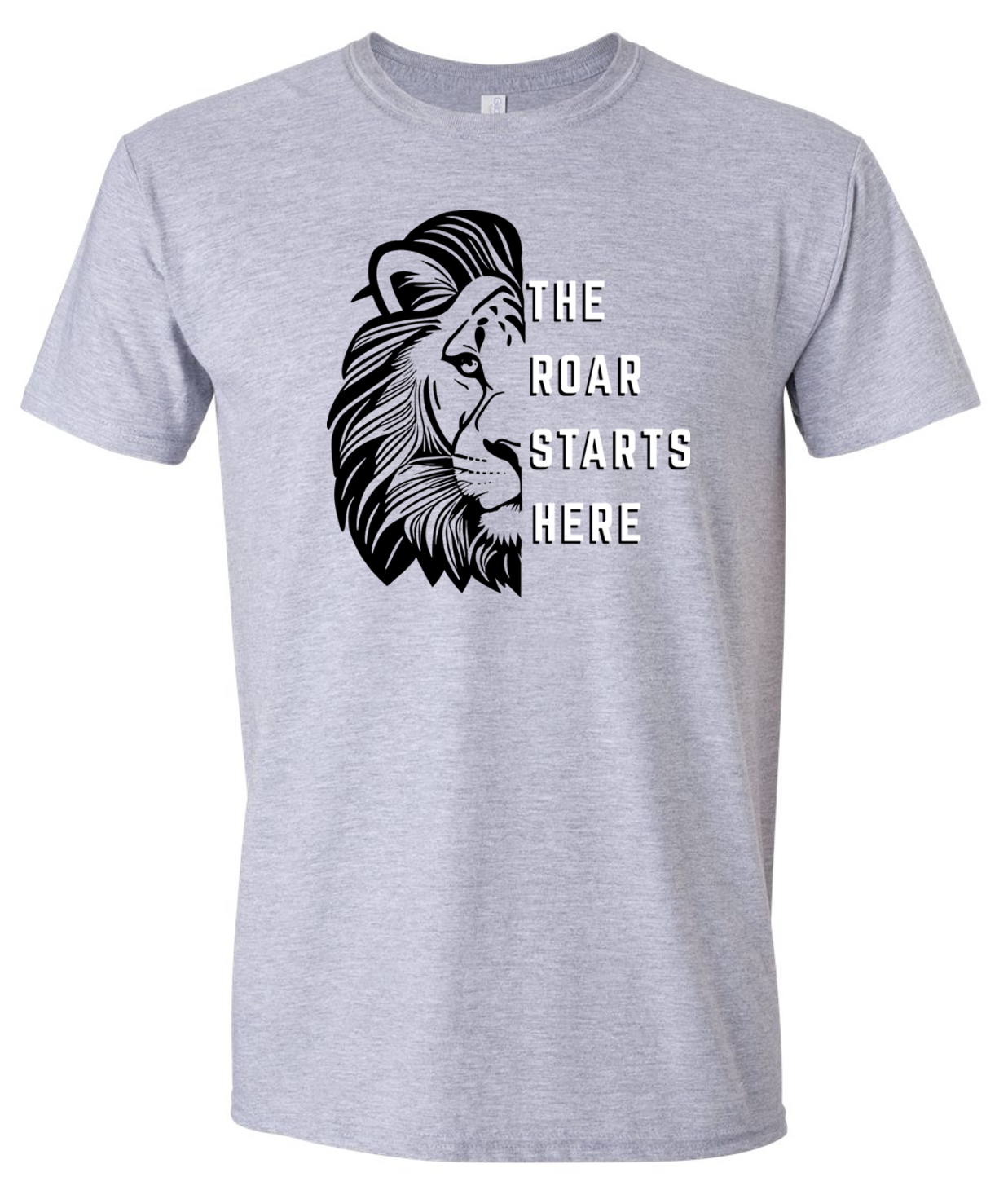 TCS Lower School "The Roar Starts Here Half Lion" Short Sleeve T-Shirt