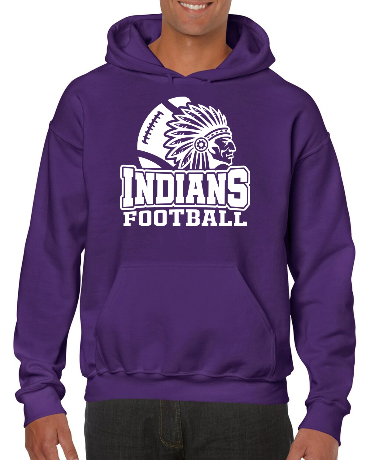 EC Middle Indians Football Cotton Hoodie Sweatshirt