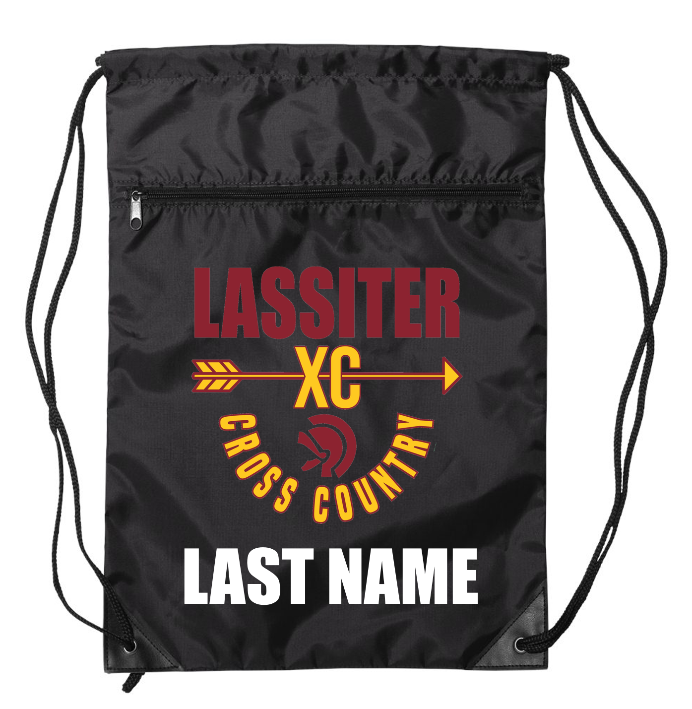 Lassiter Cross Country Zippered Drawstring Bag
