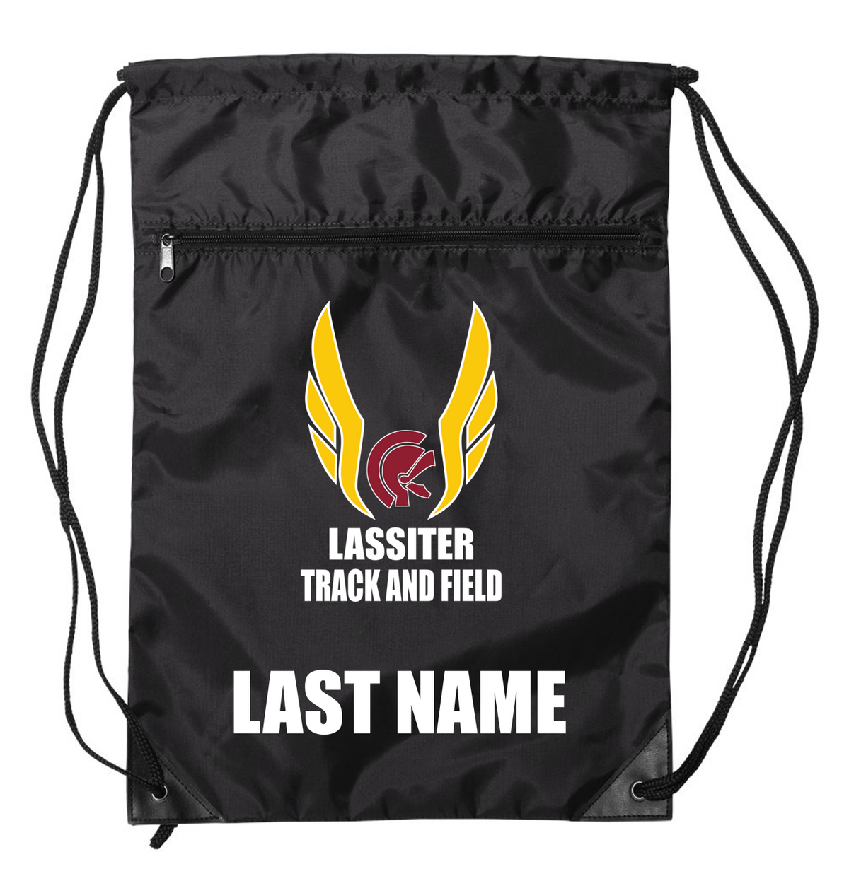Lassiter Track & Field Zippered Drawstring Bag