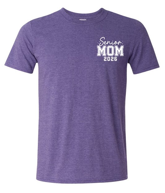Senior Mom 2026 Short Sleeve T-Shirt with FIRST NAME