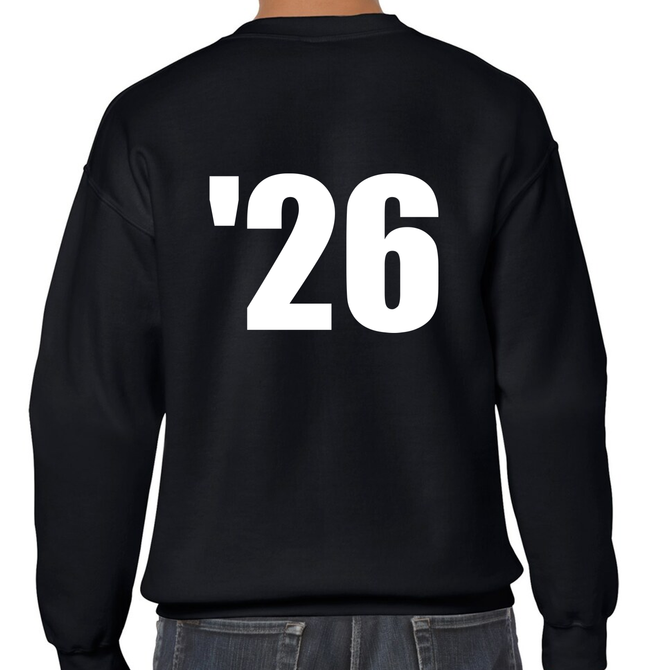 Senior Black Crewneck Sweatshirt with NO LAST NAME