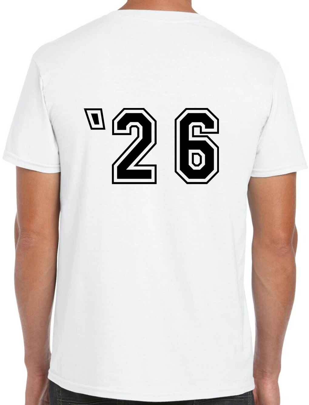 Senior White Comfort Colors Short Sleeve T-Shirt with NO LAST NAME