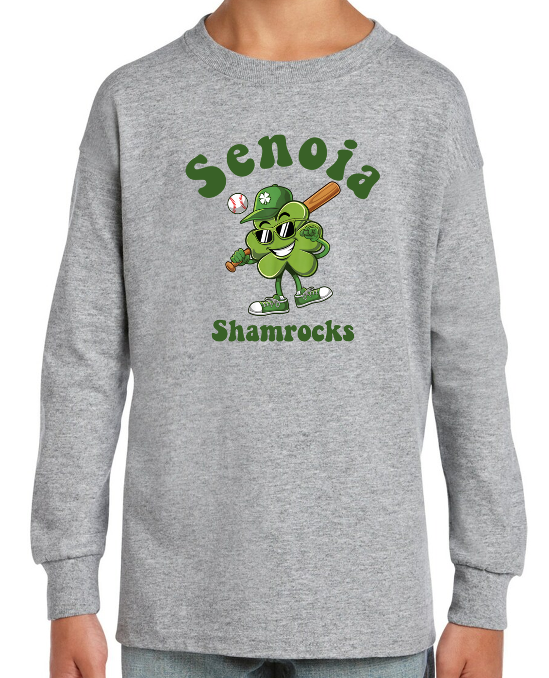 Senoia Shamrock Baseball Toddler Long Sleeve T-Shirt