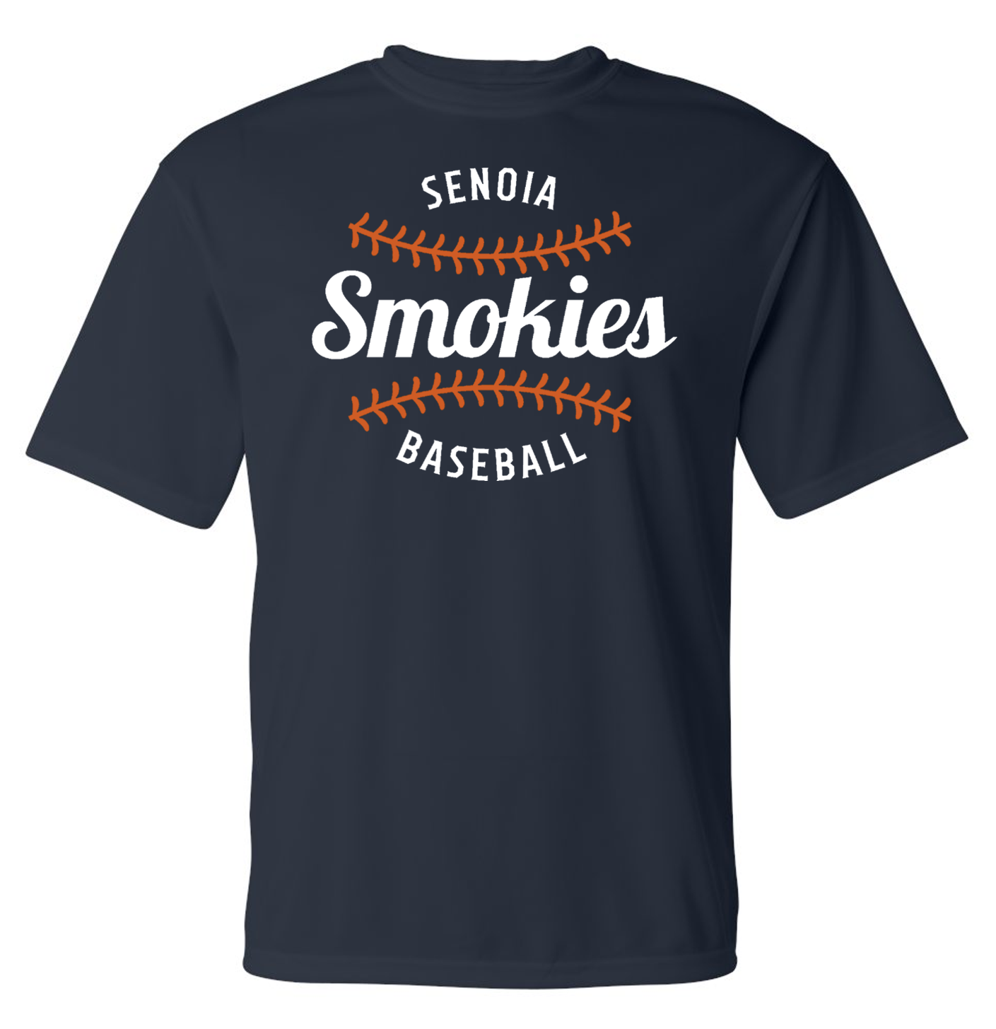 Smokies Baseball Navy Short Sleeve Dri-fit T-shirts w/ Personalization