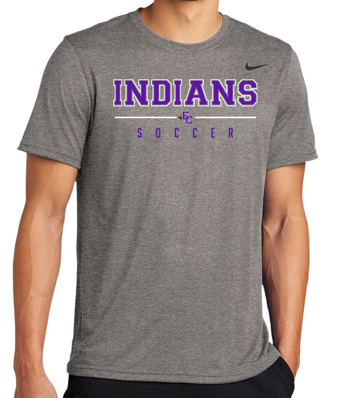 EC Middle Soccer Outline Nike Brand Short Sleeve Dri-Fit T-Shirt