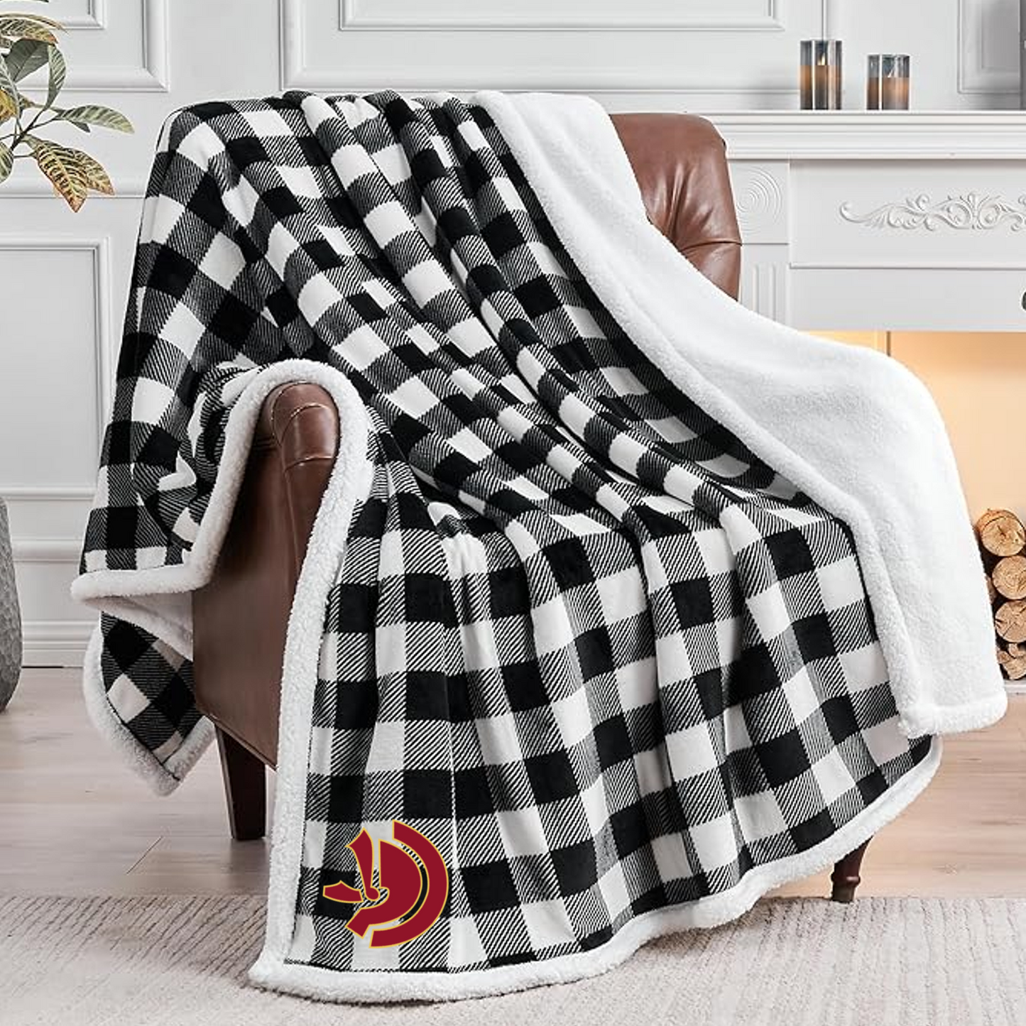 Lassiter Basketball Fleece Throw Blanket