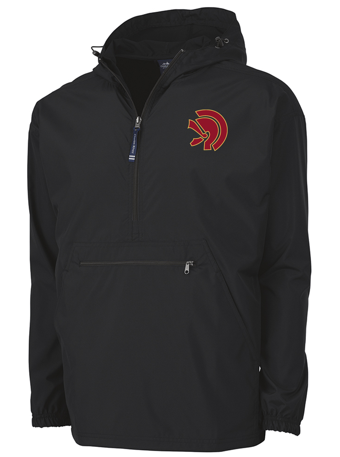 Lassiter Basketball Charles River 1/4 Zip Adult Lightweight Pull Over Jacket