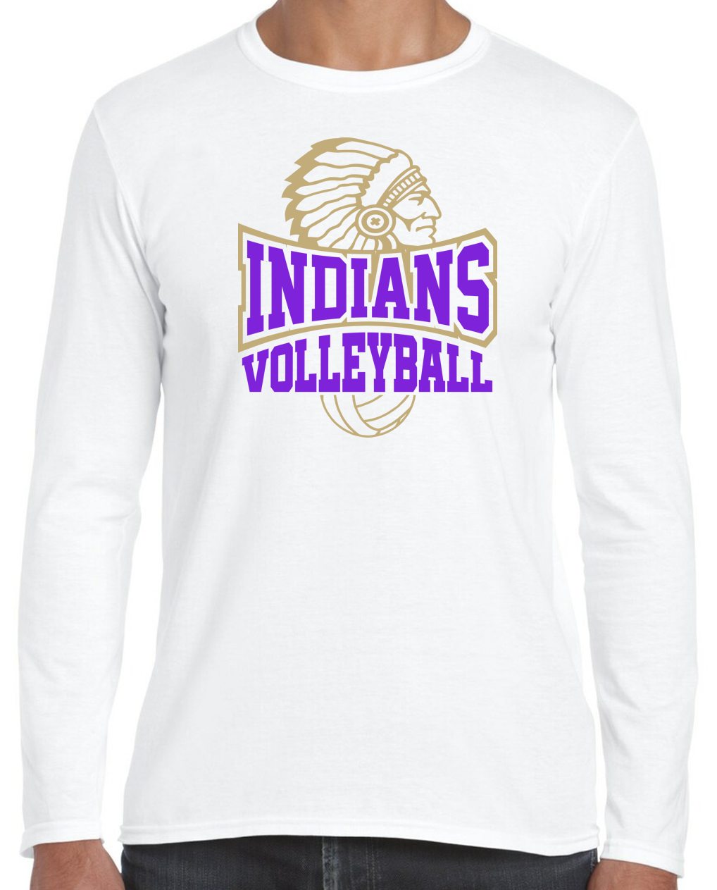 EC Middle Volleyball Long Sleeve Cotton T-shirts