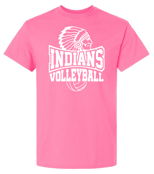 EC Middle Volleyball Player Pink Out Short Sleeve T-Shirt