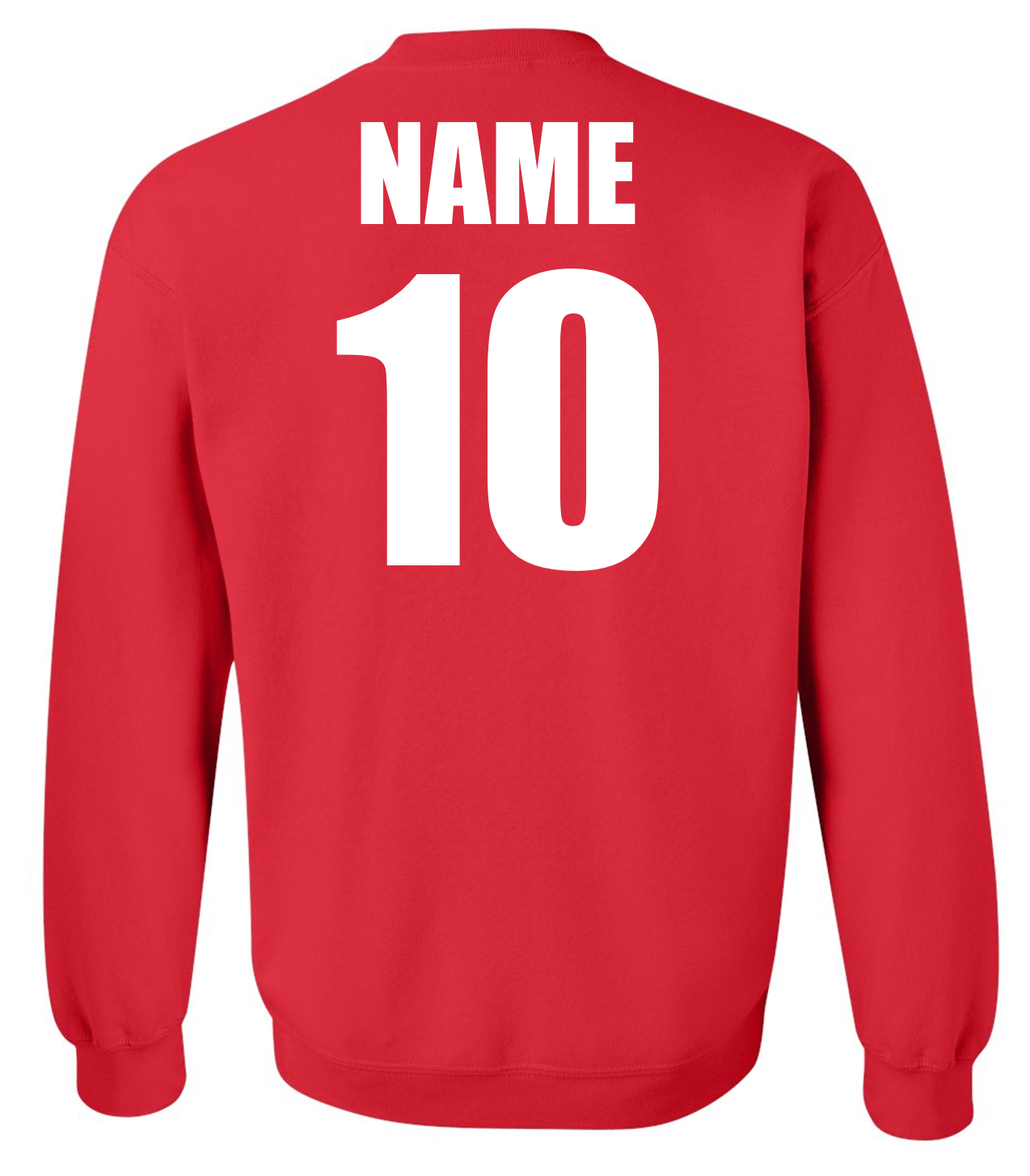Lady Dawgs Softball Heart Red Crewneck Sweatshirt w/ Personalization