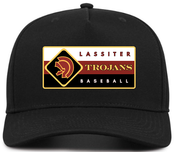 Lassiter Baseball Flexfit Premium Trucker Black Adjustable Hat w/ Embroidered Patch