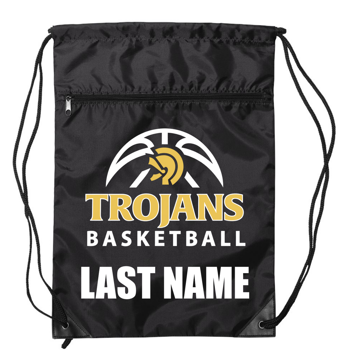 Lassiter Basketball Zippered Drawstring Bag