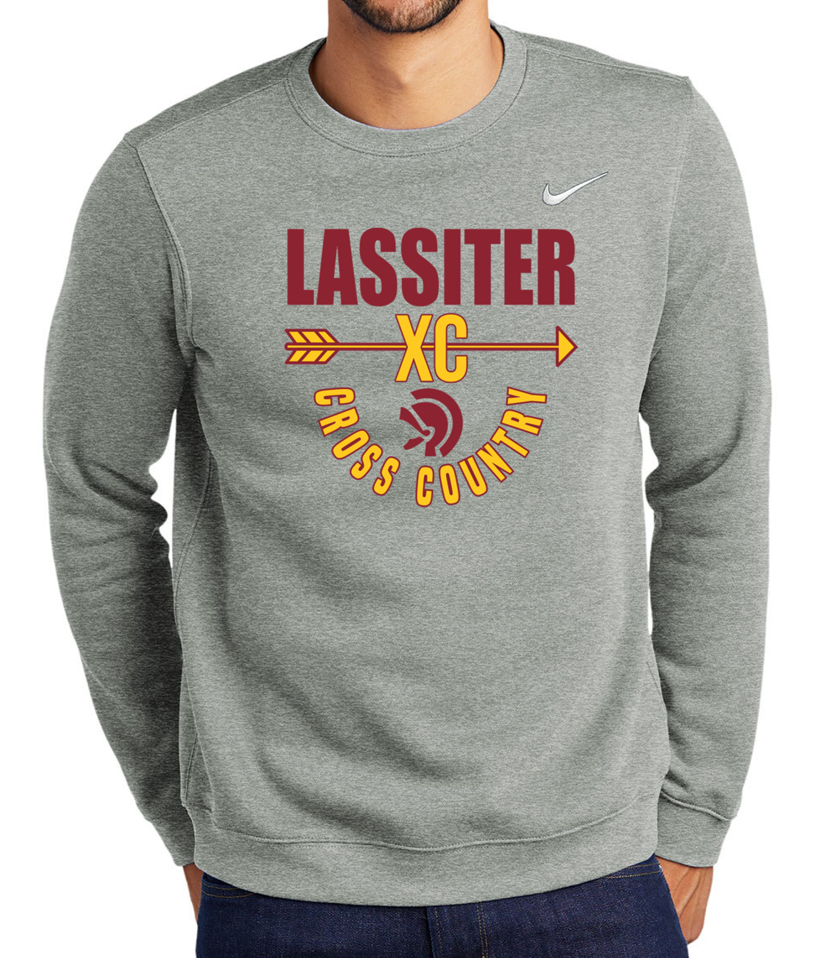 Lassiter Cross Country Nike Adult Crewneck Sweatshirt