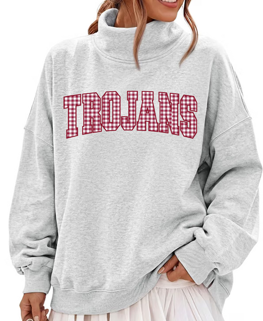 Lassiter Basketball Plaid Mockneck Sweatshirt