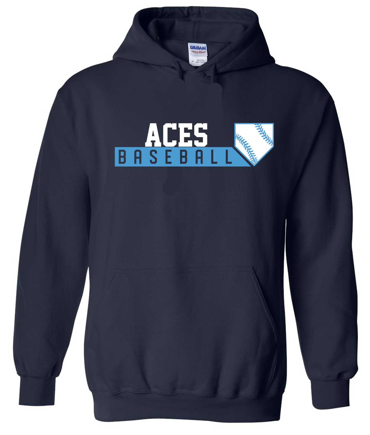 Aces Baseball Diamond Navy Hoodie Sweatshirt (No Personalization)