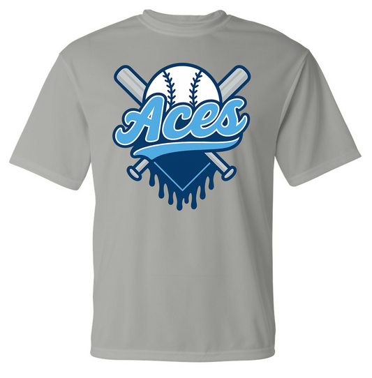 Aces Baseball Drip Short Sleeve Dri-fit T-shirts (No Personalization)