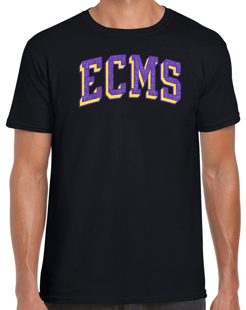 EC Middle Arch Distressed Short Sleeve T-Shirt