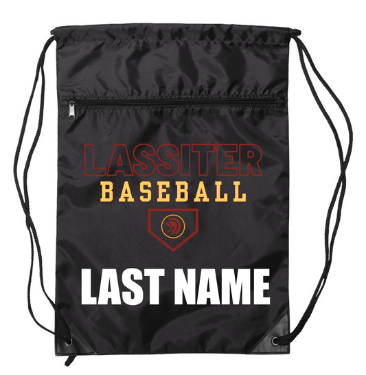 Lassiter Baseball Zippered Drawstring Bag