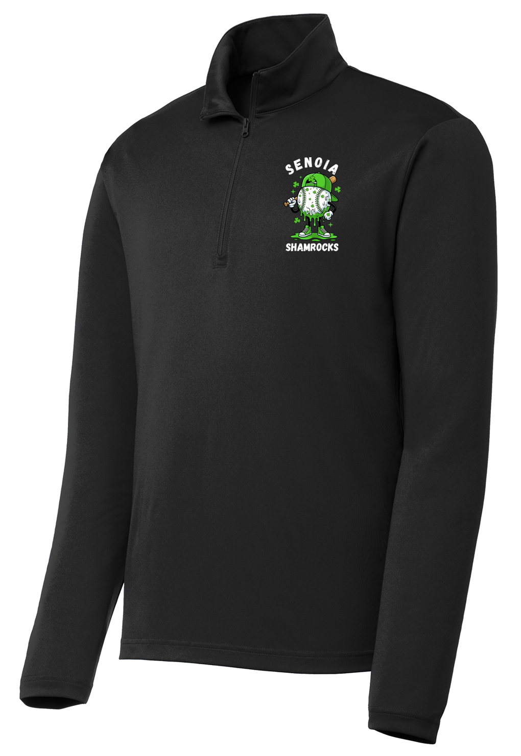 Senoia Shamrock Baseball 1/4 Zip Lightweight Pull Over Jacket