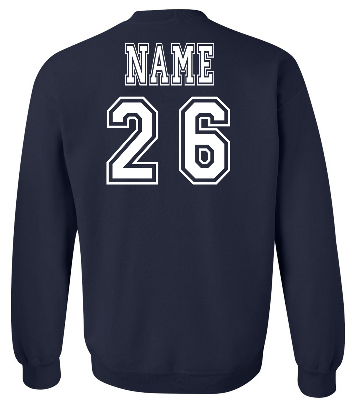 Cannons Baseball Outline Navy Crewneck Sweatshirt w/ Personalization