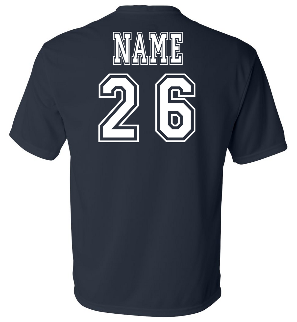 Cannons Baseball Outline Navy Short Sleeve Dri-fit T-shirts w/ Personalization