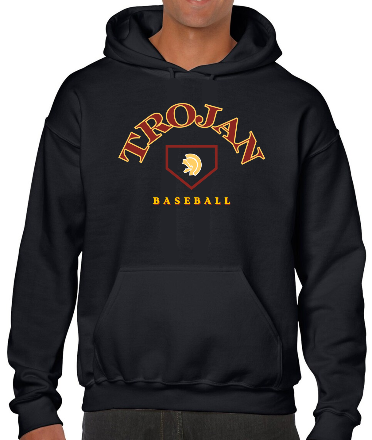 Lassiter Baseball Trojan Cotton Hoodie Sweatshirt