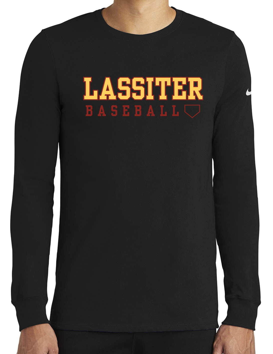 Lassiter Baseball Word Nike Long Sleeve Dri-Fit T-Shirt