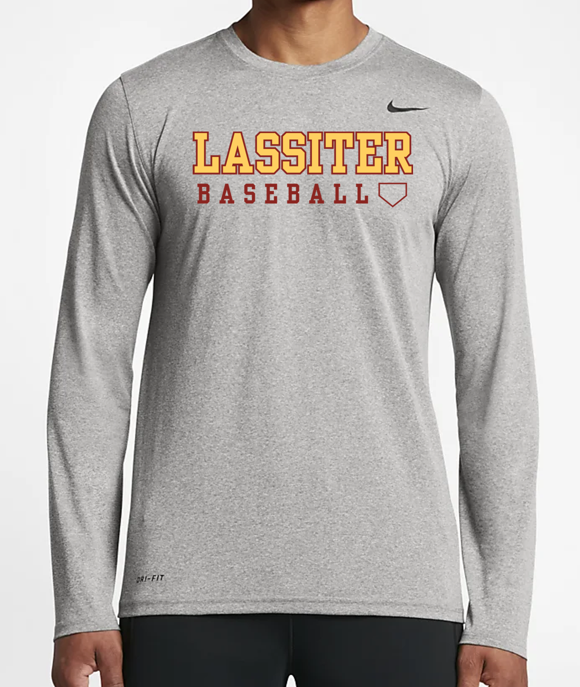 Lassiter Baseball Word Nike Long Sleeve Dri-Fit T-Shirt