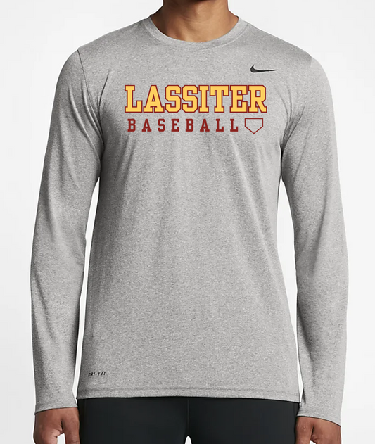 Lassiter Baseball Word Nike Long Sleeve Dri-Fit T-Shirt