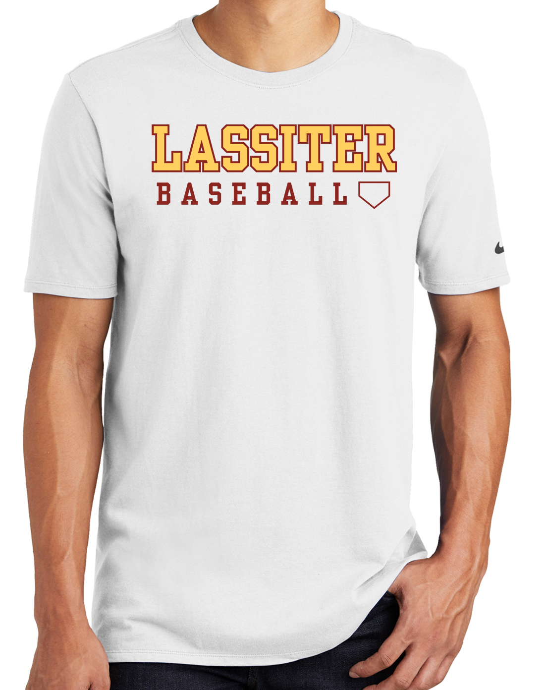 Lassiter Baseball Word Nike Short Sleeve Cotton T-Shirt