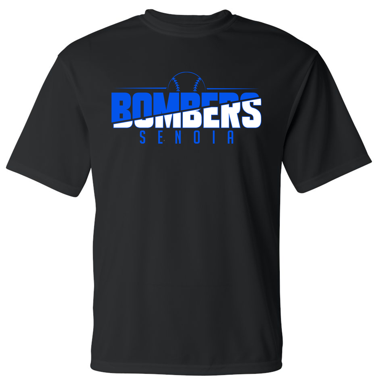 Senoia Bombers Ball Baseball Black Short Sleeve Dri-fit T-shirt (No Personalization)
