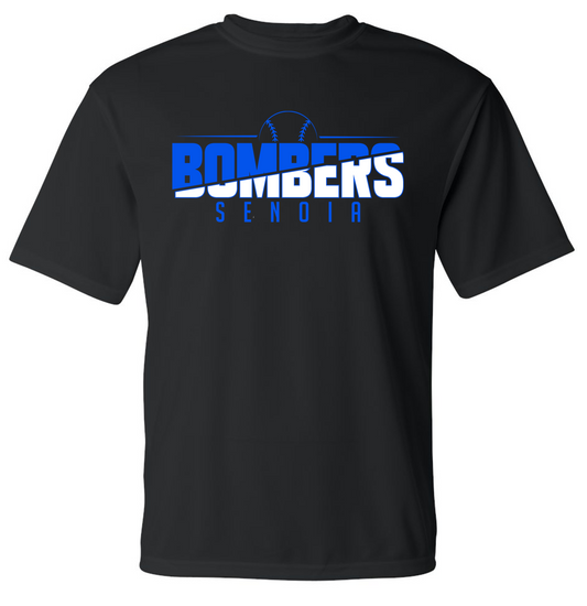 Senoia Bombers Ball Baseball Black Short Sleeve Dri-fit T-shirt (No Personalization)