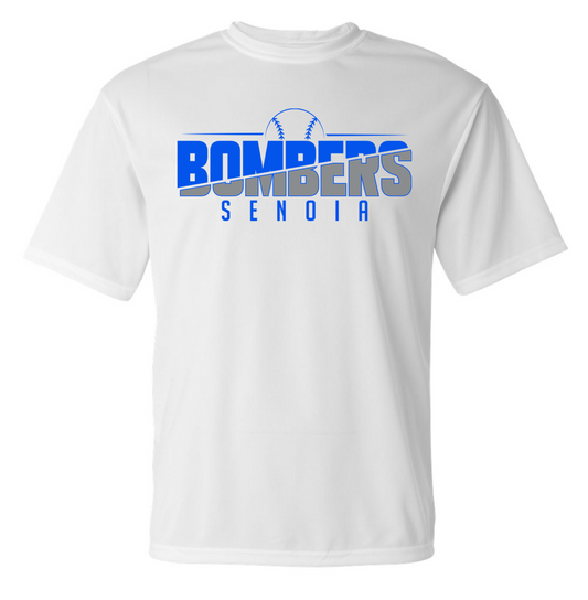 Senoia Bombers Ball Baseball White Short Sleeve Dri-fit T-shirt (No Personalization)