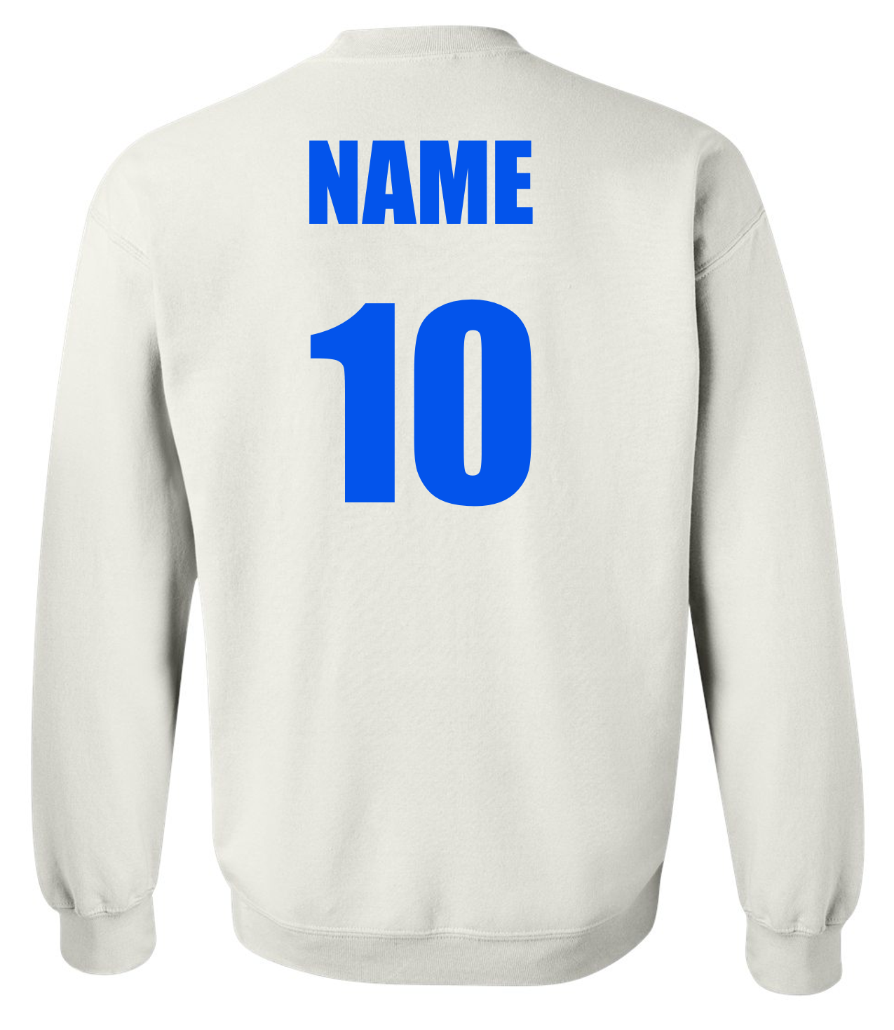 Senoia Bombers Bat Baseball White Crewneck Sweatshirt w/ Personalization