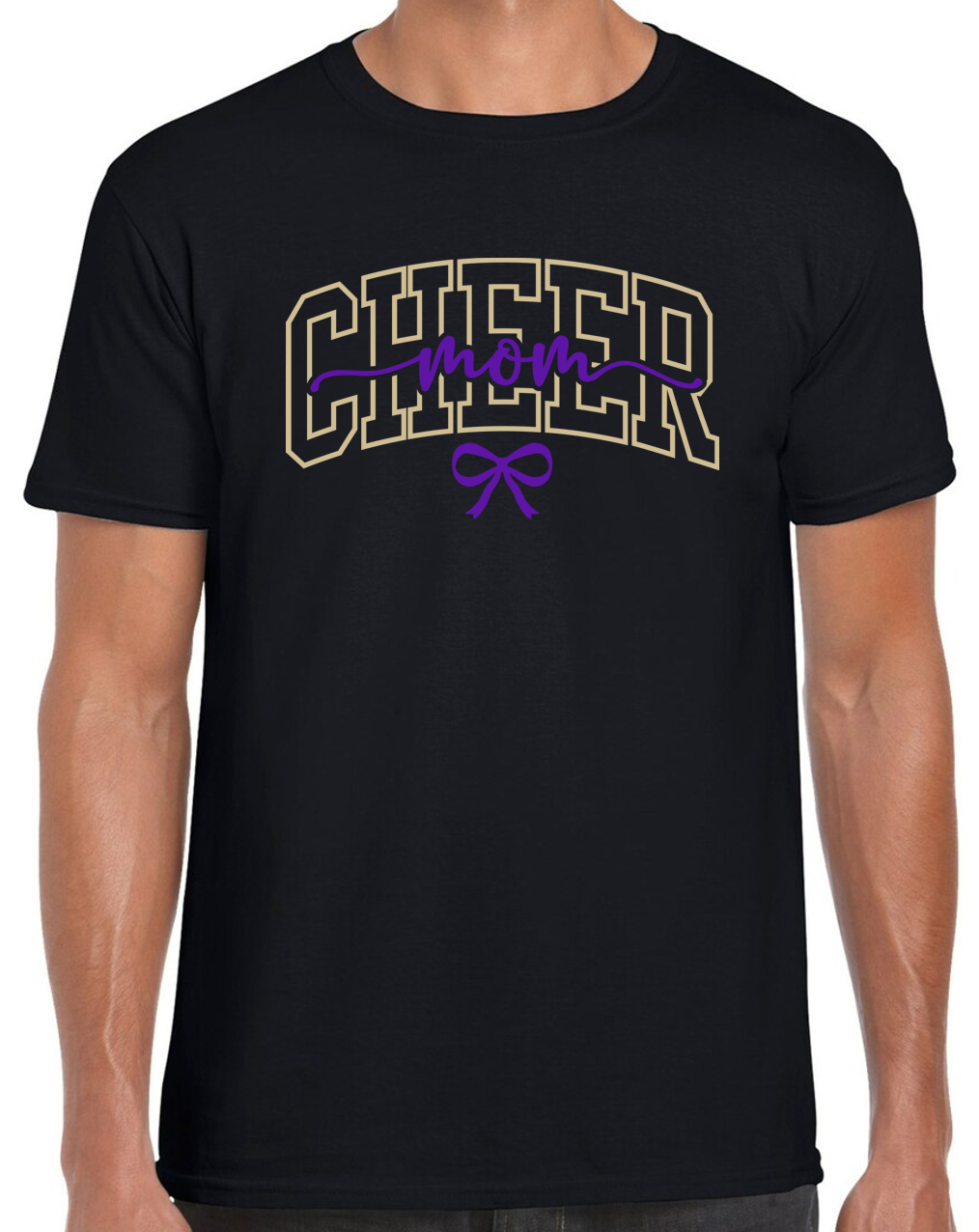 EC Middle Pep Squad Cheer Mom Sleeve Cotton T-Shirt
