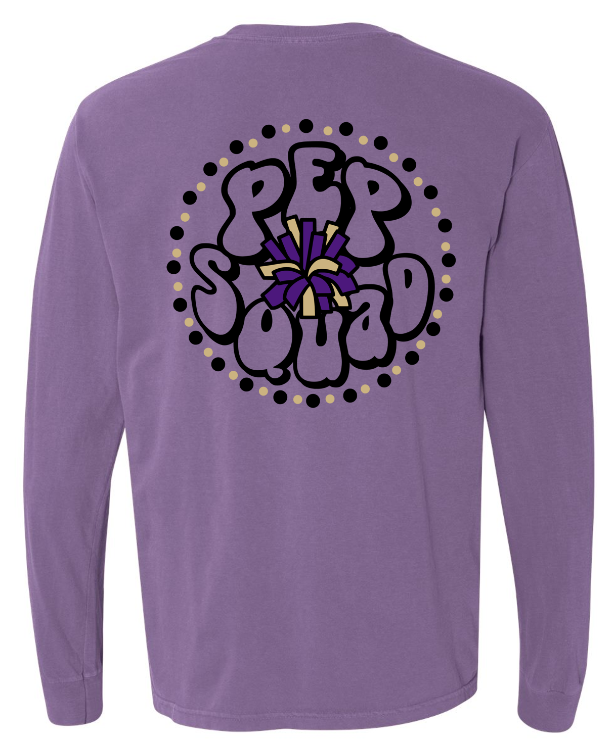 EC Middle Pep Squad Circle Dot Comfort Colors Long Sleeve T-shirts