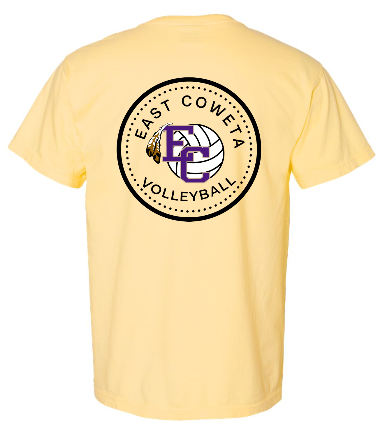 EC High Volleyball Circle Dot Comfort Colors Short Sleeve T-shirts