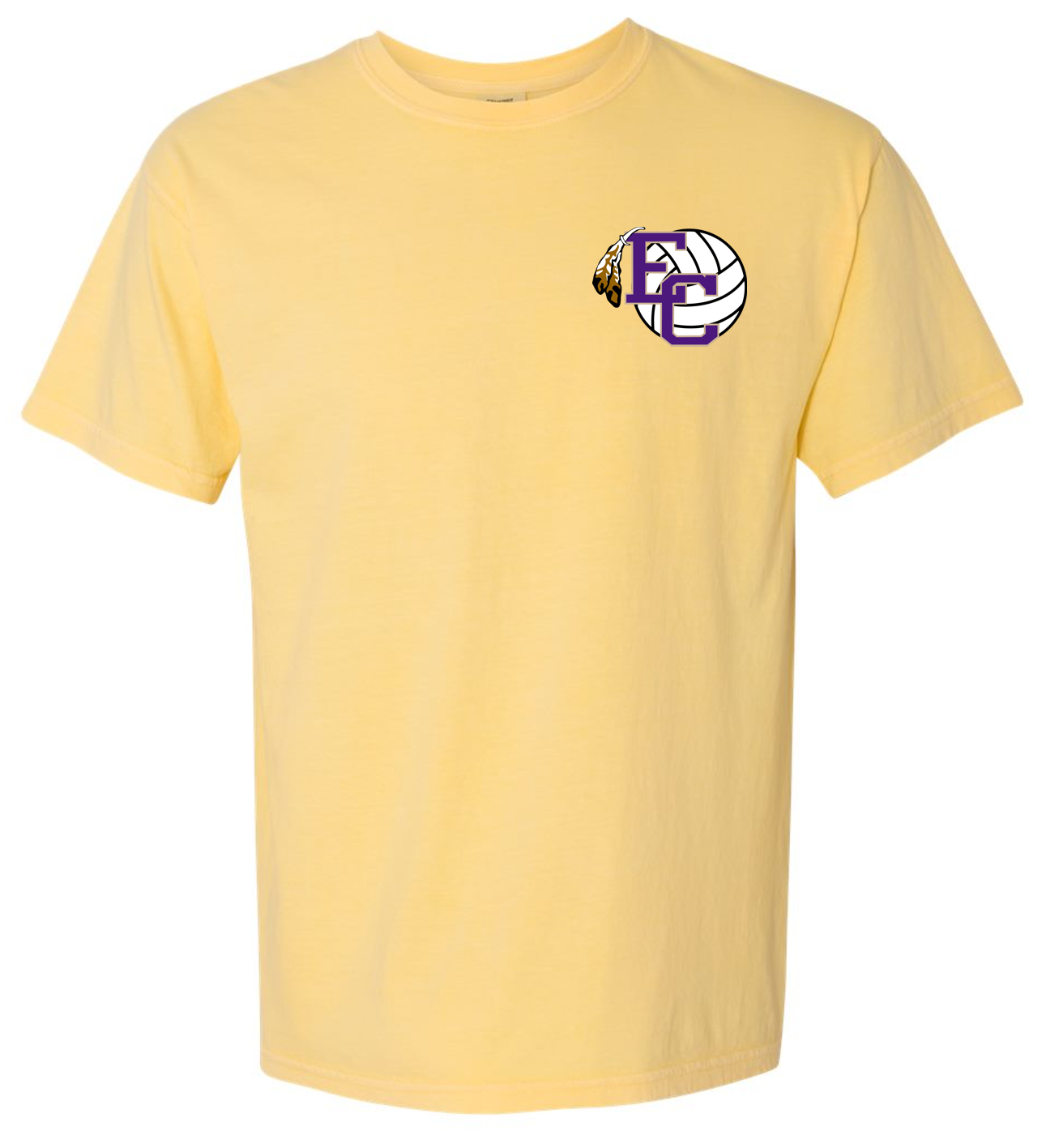 EC High Volleyball Circle Dot Comfort Colors Short Sleeve T-shirts