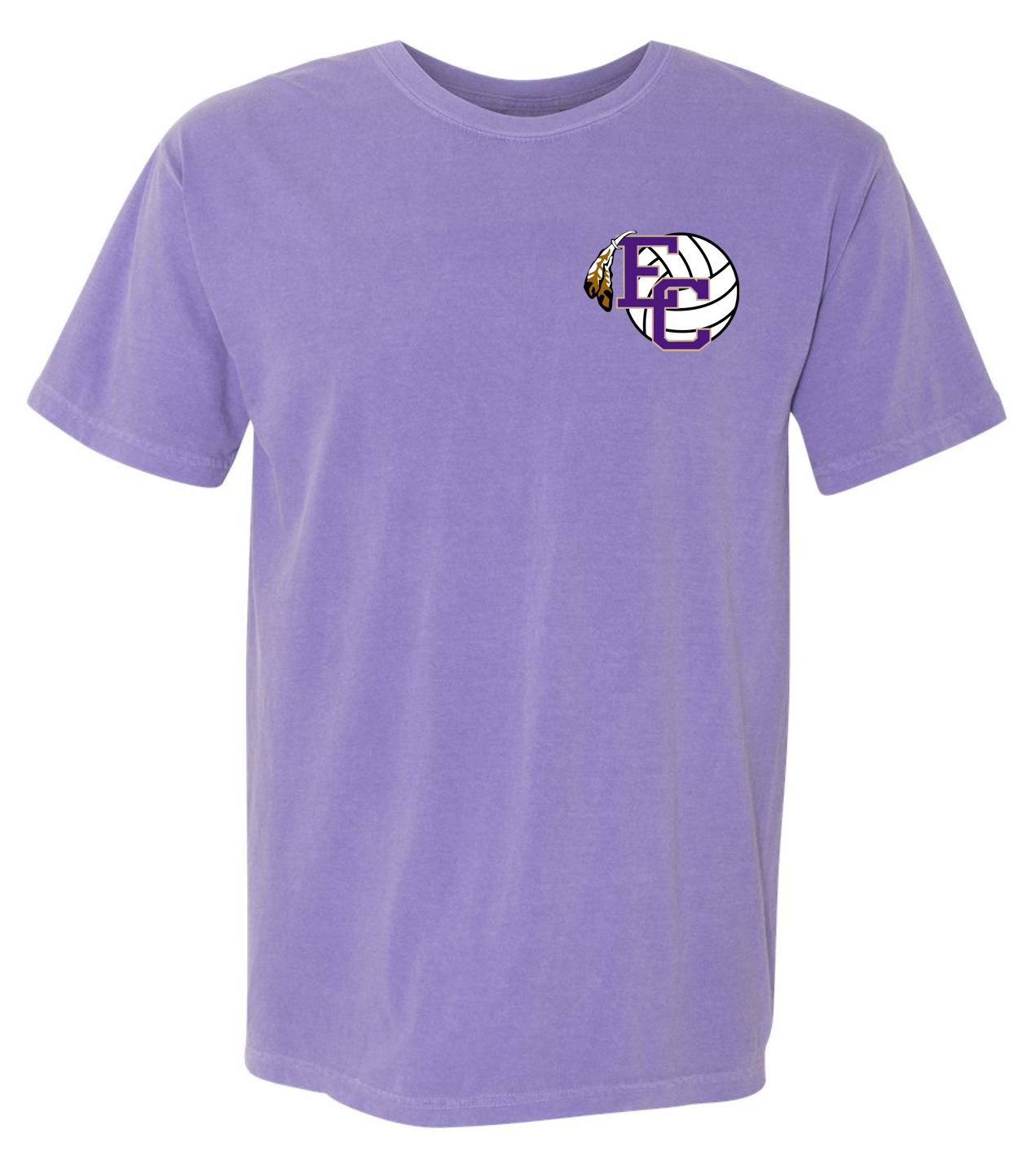 EC High Volleyball Circle Dot Comfort Colors Short Sleeve T-shirts