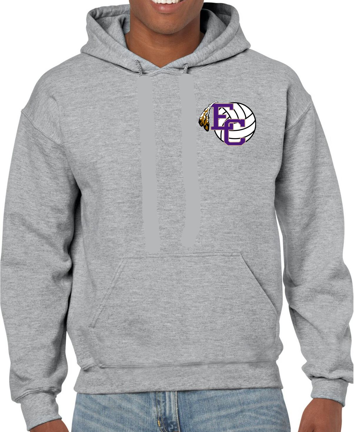 EC High Volleyball Circle Dot Hoodie Sweatshirt